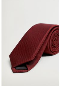 Mango Man - Krawat BASIC5. Kolor: czerwony. Materiał: materiał. Wzór: gładki #4