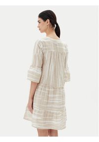 Vero Moda Sukienka letnia Dicthe 10225127 Beżowy Loose Fit. Kolor: beżowy. Materiał: bawełna. Sezon: lato #4