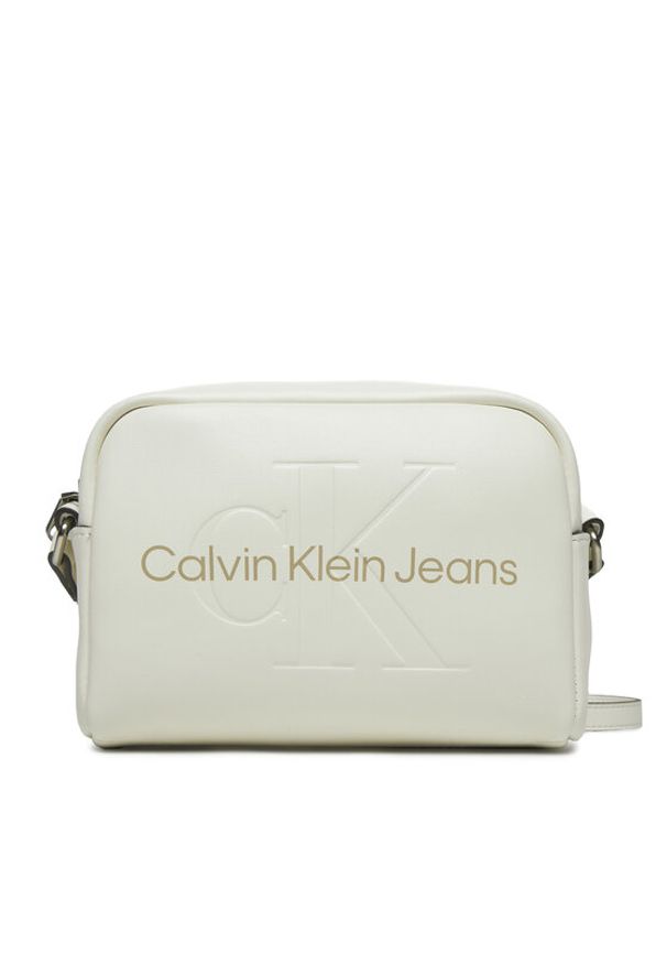 Calvin Klein Jeans Torebka K60K612220 Écru. Materiał: skórzane