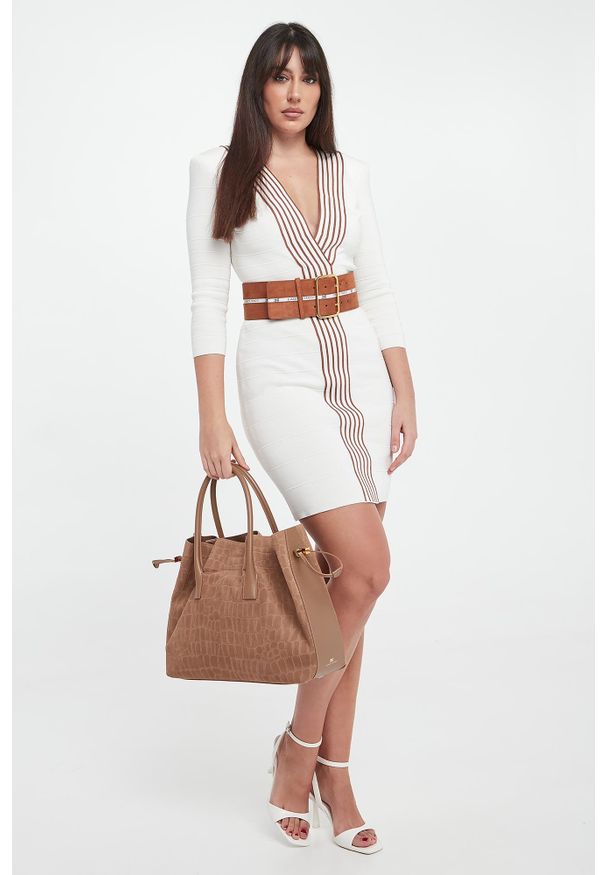 Elisabetta Franchi - Sukienka damska z paskiem ELISABETTA FRANCHI