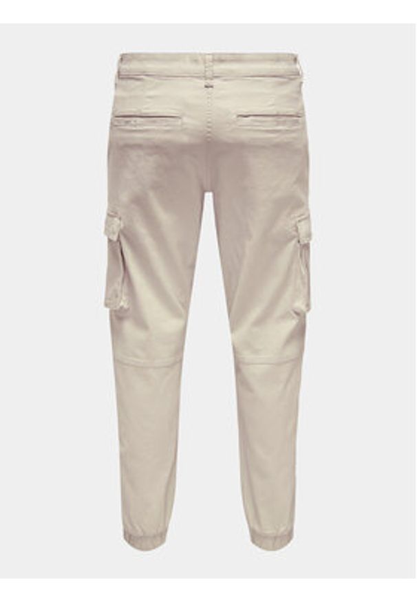 Only & Sons Spodnie materiałowe Cam 22016687 Beżowy Tapered Fit. Kolor: beżowy. Materiał: bawełna