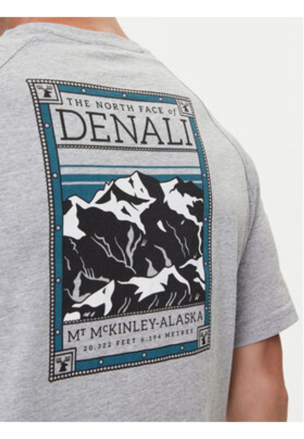 The North Face T-Shirt NF0A87NU Szary Regular Fit. Kolor: szary. Materiał: bawełna