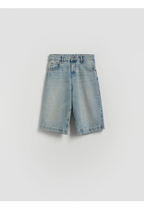 Reserved - Jeansowe szorty - niebieski. Kolor: niebieski. Materiał: jeans