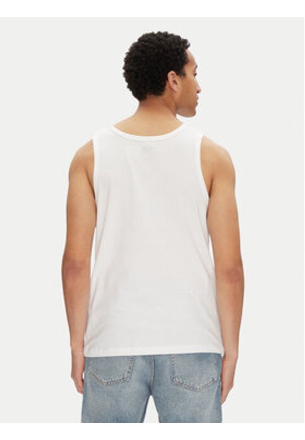 Quiksilver Tank top EQYZT08041 Biały Regular Fit. Kolor: biały. Materiał: bawełna