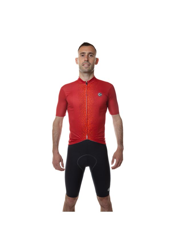 C-LAB - Koszulka rowerowa męska Unica czerwona. Kolor: czerwony. Długość rękawa: krótki rękaw. Długość: krótkie. Sport: kolarstwo
