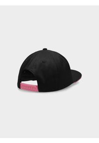 4f - Czapka z daszkiem snapback dziewczęca. Kolor: czarny