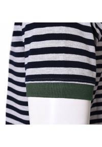 Męska, Bawełniana Koszulka Polo - Pako Jeans - Zielone Akcenty, Paski. Okazja: na co dzień. Typ kołnierza: polo. Kolor: wielokolorowy. Materiał: wiskoza, bawełna. Wzór: paski, prążki. Styl: casual #7