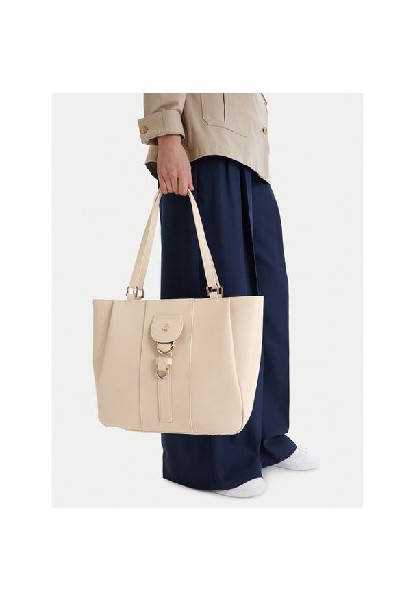 Torebka Beverly Hills Polo Club. Kolor: kremowy