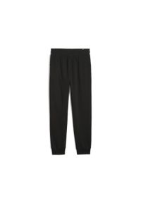 Spodnie sportowe damskie Puma Ess+ Script. Kolor: czarny. Materiał: dresówka. Sport: fitness