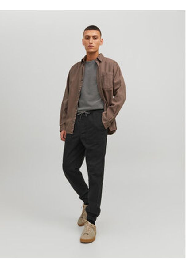 Jack & Jones - Jack&Jones Joggery Gordon 12229712 Czarny Regular Fit. Kolor: czarny. Materiał: bawełna
