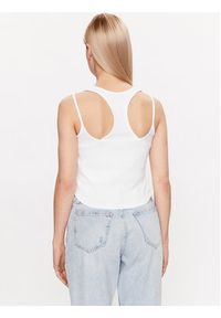 Calvin Klein Jeans Top J20J221430 Biały Regular Fit. Kolor: biały. Materiał: bawełna #3
