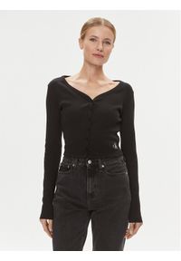Calvin Klein Jeans Bluzka J20J222570 Czarny Regular Fit. Kolor: czarny. Materiał: bawełna