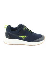 KangaRoos - KangaROOS buty sportowe na rzepy 18508 navy/lime granatowe zielone. Zapięcie: rzepy. Kolor: zielony, wielokolorowy, niebieski. Materiał: skóra ekologiczna, materiał