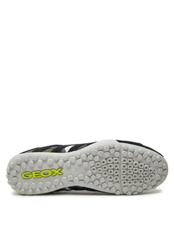 Geox Sneakersy Uomo Snake U4507A 022EK C9151 Czarny. Kolor: czarny. Materiał: zamsz, skóra
