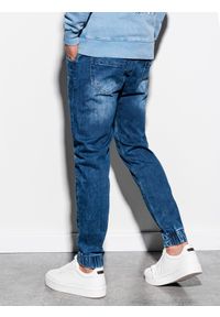 Ombre Clothing - Spodnie męskie jeansowe joggery P907 - niebieskie - XXL. Kolor: niebieski. Materiał: jeans #4