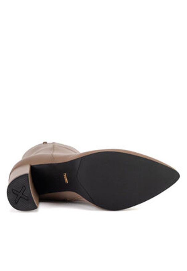 MEXX Botki MI001714343W Beżowy. Kolor: beżowy. Materiał: skóra