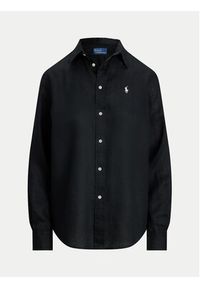 Polo Ralph Lauren Koszula 211970730003 Czarny Classic Fit. Typ kołnierza: polo. Kolor: czarny. Materiał: len #5
