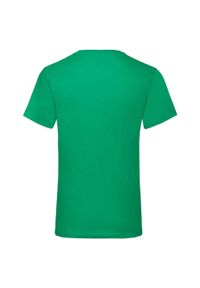 FRUIT OF THE LOOM - Koszulka Unisex Dla Dorosłych Z Dekoltem W Szpic. Kolor: zielony