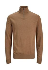 Jack & Jones - Jack&Jones Sweter 12189339 Brązowy Regular Fit. Kolor: brązowy. Materiał: bawełna #5