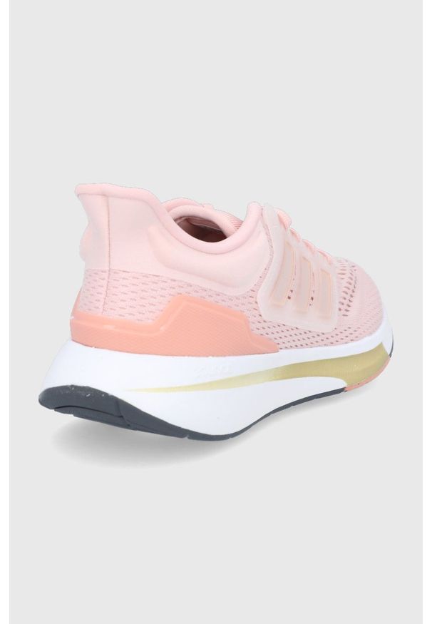 Adidas - adidas Buty EQ21 Run kolor różowy. Nosek buta: okrągły. Zapięcie: sznurówki. Kolor: różowy. Sport: bieganie