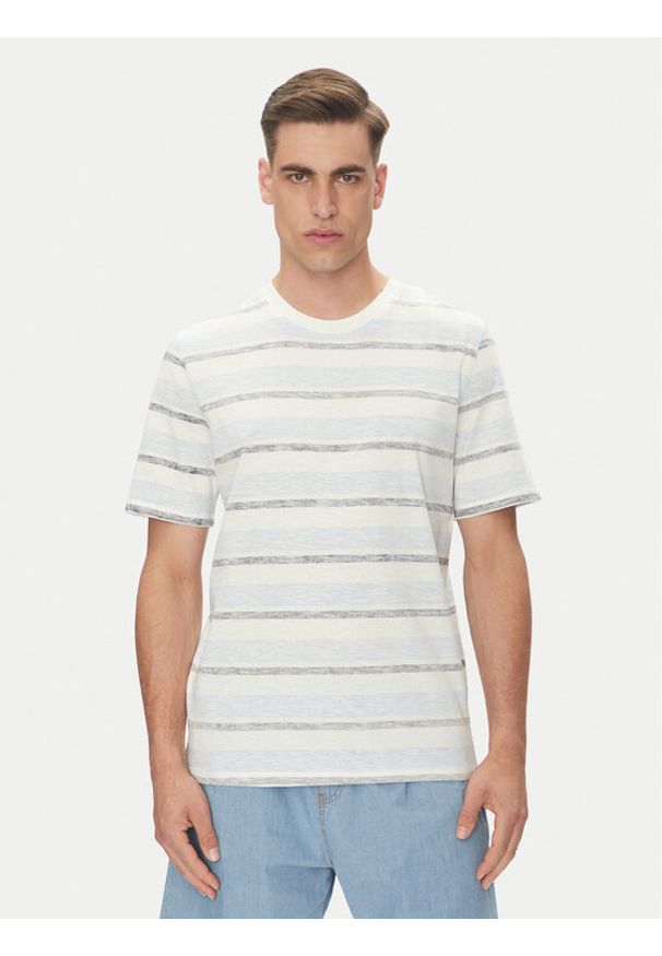 Jack & Jones - Jack&Jones T-Shirt Birk 12268437 Błękitny Standard Fit. Kolor: niebieski. Materiał: bawełna