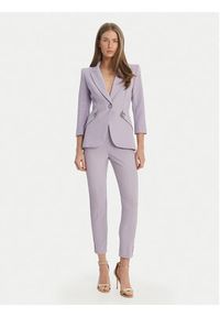 Elisabetta Franchi Spodnie materiałowe PA-170-61E2-V290 Fioletowy Regular Fit. Kolor: fioletowy. Materiał: syntetyk #4