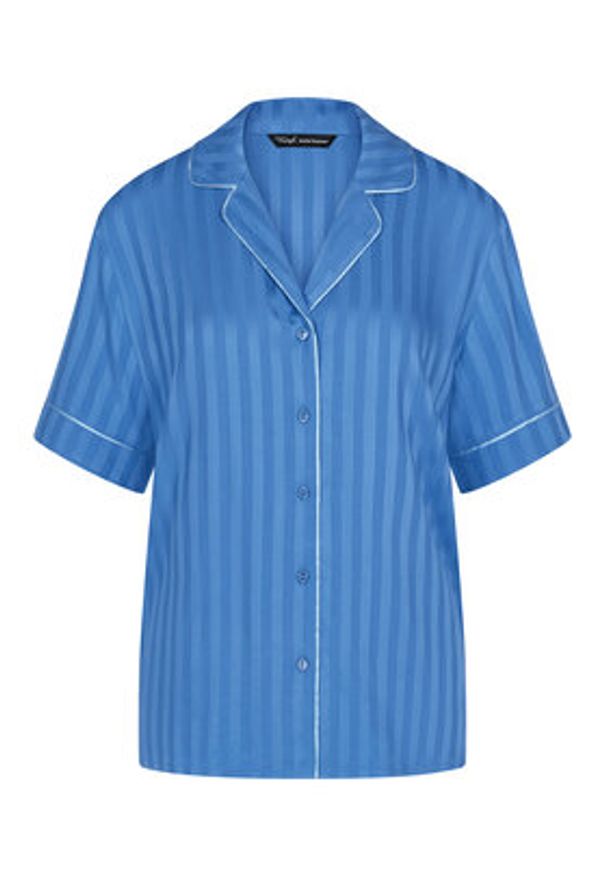 Triumph Koszulka piżamowa Boyfriend 10227193 Niebieski Regular Fit. Kolor: niebieski. Materiał: wiskoza