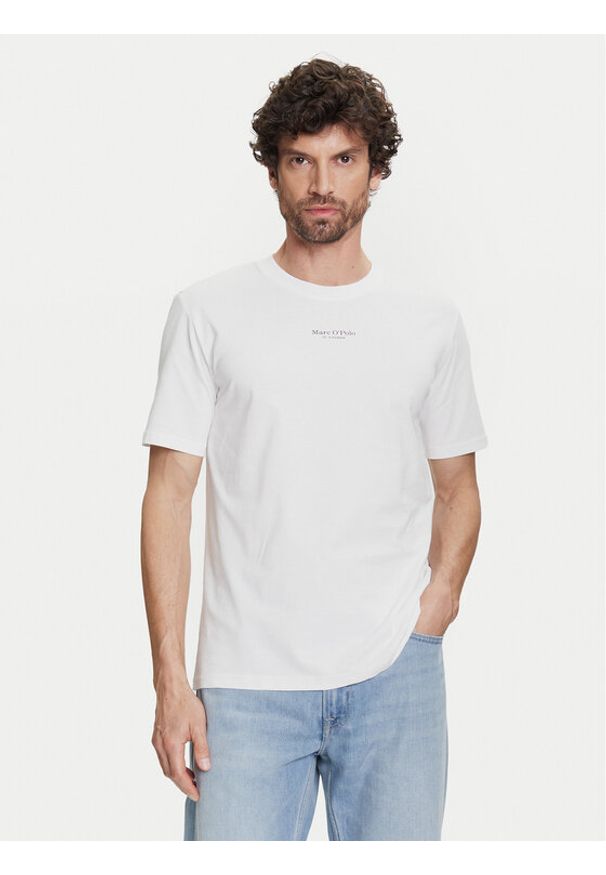 Marc O'Polo T-Shirt B21 2012 51382 Biały Regular Fit. Typ kołnierza: polo. Kolor: biały. Materiał: bawełna
