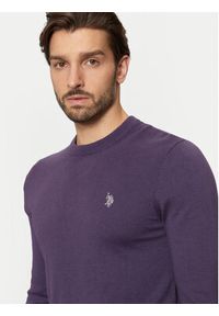 U.S. Polo Assn. Sweter MUP2961 Fioletowy Regular Fit. Typ kołnierza: polo. Kolor: fioletowy. Materiał: bawełna #4