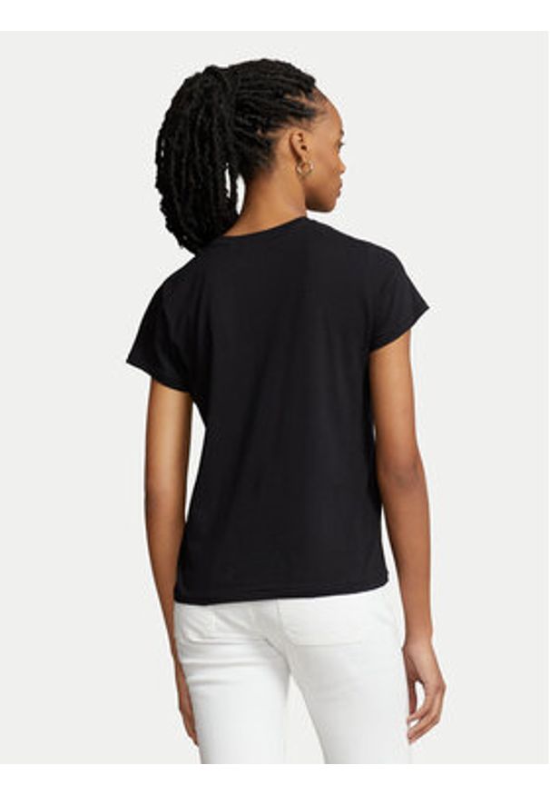 Polo Ralph Lauren T-Shirt 211898698007 Czarny Regular Fit. Typ kołnierza: polo. Kolor: czarny. Materiał: bawełna