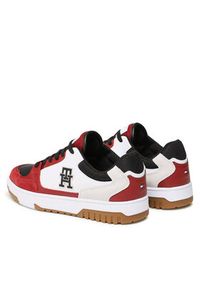 TOMMY HILFIGER - Tommy Hilfiger Sneakersy Basket Street Mix FM0FM04695 Biały. Kolor: biały. Materiał: skóra