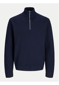 Jack & Jones - Jack&Jones Sweter Milano 12259664 Granatowy Relaxed Fit. Kolor: niebieski. Materiał: bawełna #8