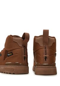 Lacoste Sneakersy 748SMA0040 Brązowy. Kolor: brązowy. Materiał: zamsz, skóra #4