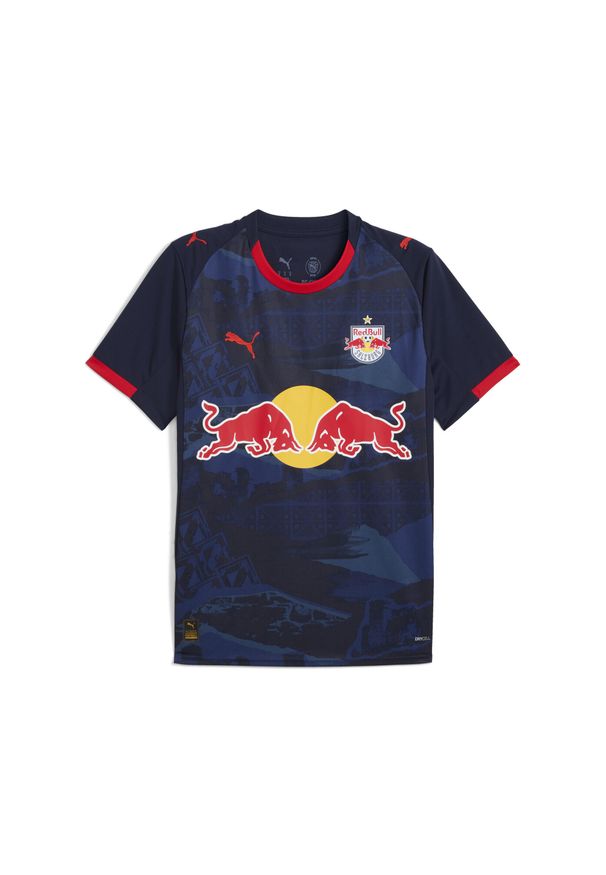 Puma - Męska koszulka wyjazdowa FC Red Bull Salzburg 25/26 PUMA. Kolor: wielokolorowy, niebieski, czerwony. Sport: piłka nożna