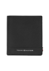 TOMMY HILFIGER - Tommy Hilfiger Duży Portfel Męski Th Foundation Trifold AM0AM13510 Czarny. Kolor: czarny. Materiał: skóra