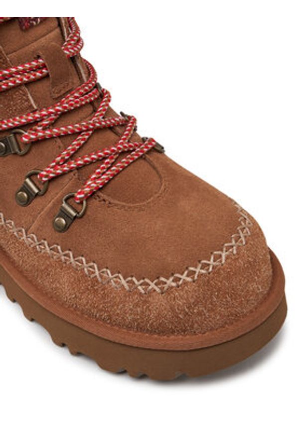 Ugg Śniegowce W Classic Alpine Lace Up 1158271 Brązowy. Kolor: brązowy. Materiał: skóra