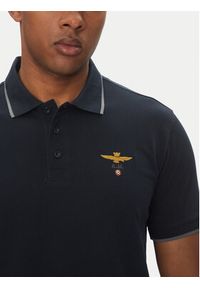 Aeronautica Militare Polo 251PO1308P82 Granatowy Regular Fit. Typ kołnierza: polo. Kolor: niebieski. Materiał: bawełna #3