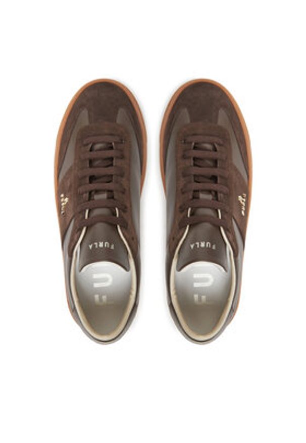 Furla Sneakersy Enjoy Lace-Up YI79ENJ BX3712 PT 2566S Bordowy. Kolor: czerwony. Materiał: skóra