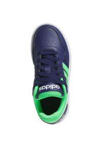 Adidas - Buty adidas Hoops 3.0 Jr IG3829 zielone. Okazja: na co dzień. Zapięcie: sznurówki. Kolor: zielony. Materiał: guma, syntetyk, skóra. Szerokość cholewki: normalna #5