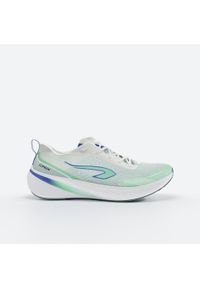KIPRUN - Buty do biegania męskie Kiprun Cushion 500. Kolor: biały, wielokolorowy, zielony. Szerokość cholewki: normalna