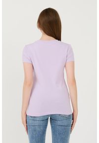 Guess - GUESS Lawendowy damski t-shirt Sangallo Tee, Rozmiar XL. Kolor: czarny #5