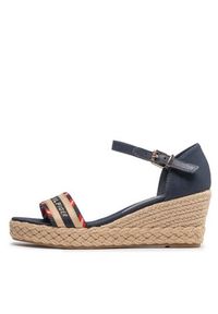 TOMMY HILFIGER - Tommy Hilfiger Espadryle Corporate Webbing Low Wedge FW0FW06293 Granatowy. Kolor: niebieski. Materiał: materiał #8