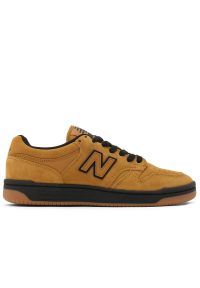 Buty New Balance Numeric NM480GDT - brązowe. Kolor: brązowy. Materiał: guma, skóra, syntetyk, materiał, zamsz. Szerokość cholewki: normalna. Sport: bieganie