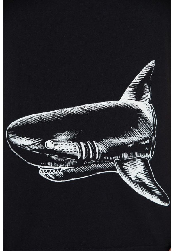 PALM ANGELS Czarny męski t-shirt Broken Shark Classic Tee, Rozmiar L. Kolor: czarny