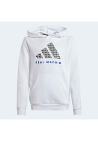 Adidas - Bluza piłkarska z kapturem dla dzieci ADIDAS Real Madryt 25/26. Typ kołnierza: kaptur. Materiał: polar, dzianina. Sport: piłka nożna