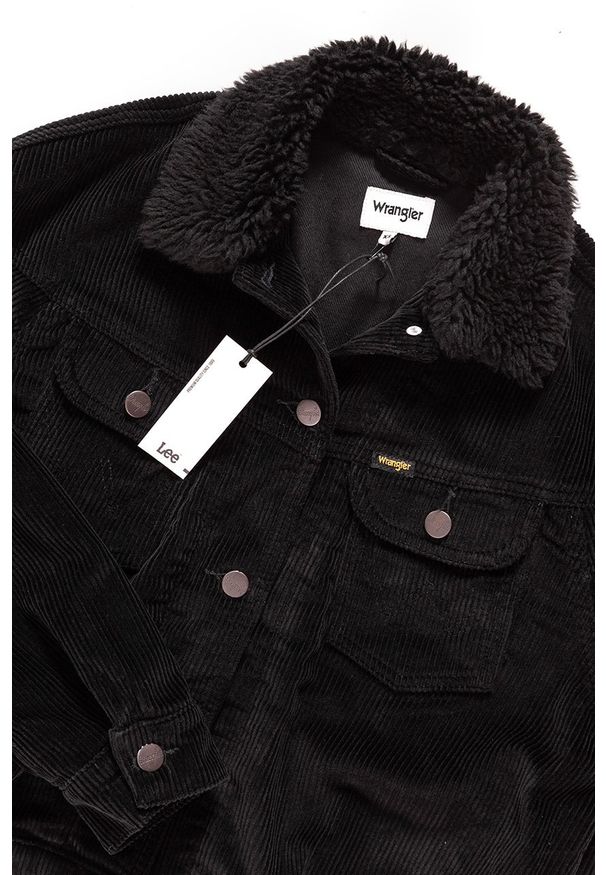 Wrangler - DAMSKA KURTKA PRZEJŚCIOWA WRANGLER 80´S WESTERN JACKET BLACK W422UP100 112128808. Materiał: jeans. Wzór: jednolity