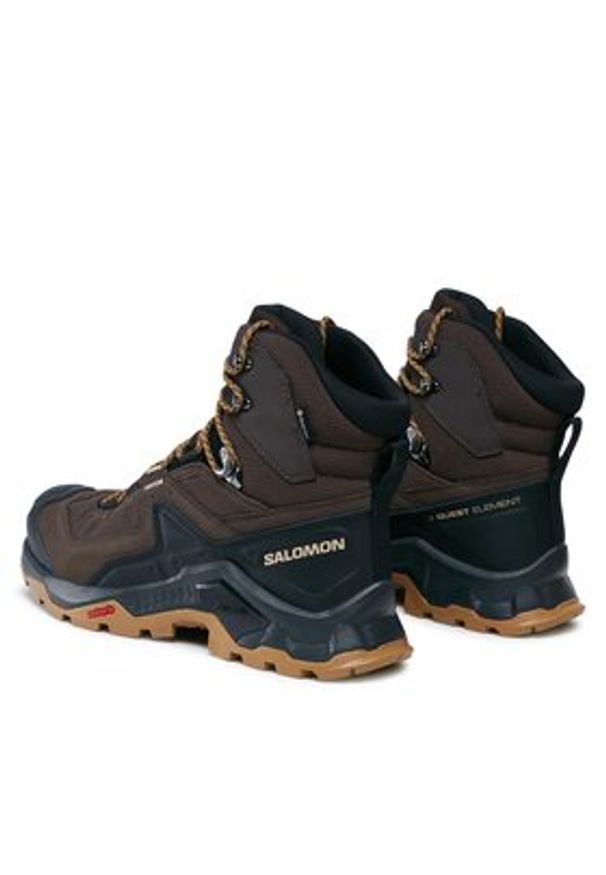 salomon - Salomon Trekkingi Quest Element GORE-TEX L47216100 Brązowy. Kolor: brązowy. Materiał: nubuk, skóra. Technologia: Gore-Tex. Sport: turystyka piesza