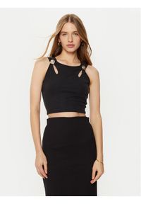 Guess Top W5RP13 KAQL2 Czarny Regular Fit. Kolor: czarny