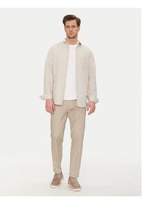 Calvin Klein Koszula K10K114488 Beżowy Regular Fit. Kolor: beżowy. Materiał: bawełna