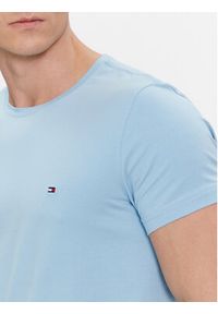 TOMMY HILFIGER - Tommy Hilfiger T-Shirt MW0MW10800 Błękitny Slim Fit. Kolor: niebieski. Materiał: bawełna